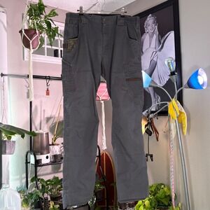 CQR Mens Cargo Pants Gray Size 36W x 34L Work Utility Outdoor Adventure